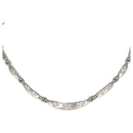 Autre Marque Elegante collana in oro bianco 18K e diamanti