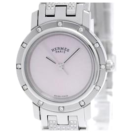 Hermes Clipper Diamond Pink MOP Quarz Damen Uhr CL4.230 - Hermès