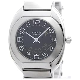 Montre pour femme en acier inoxydable à quartz Hermes Espace - Hermès