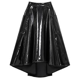 Autre Marque Gonna midi Wanda Nylon in vernice nera Autunno 2014