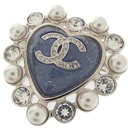 Spilla Chanel ABF513 Perle Blu e Bianche