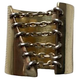 Autre Marque Korsett-Ring aus goldfarbenem Metall mit Ketten