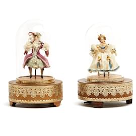 Louis Vuitton Boite Musique Couple Danseurs circa 1940 Pair of Music Box Dancers