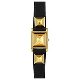 Montre-bracelet Hermès Medor en quartz plaqué or