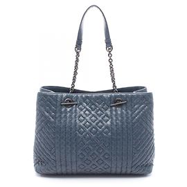 Borsa a tracolla in pelle Intrecciato blu navy Bottega Veneta