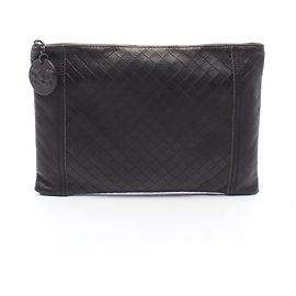 Clutch in pelle con stampa Intrecciato Bottega Veneta