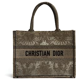 Christian Dior Book Tote Medium Ricamo Dorato Edizione Limitata