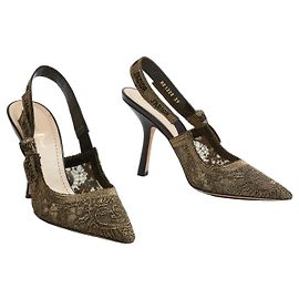 Christian Dior J'Adior Bestickte Slingback Pumps Gold EU39