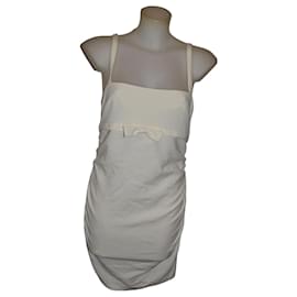 Twin Set Simona Barbieri weißes Mini-Kleid mit Schleife