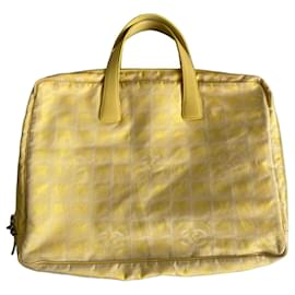 Borsa Tote Chanel in Tela Gialla