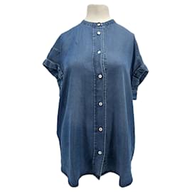 Acne Camicia senza maniche effetto denim