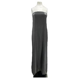 Autre Marque TWP Metallisches Viscose Kleid Silber US 2