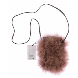 Borsa Yves Salomon Feather Marrone