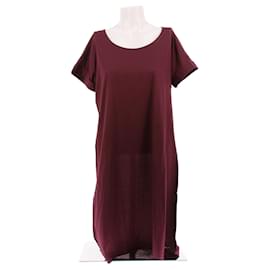 Vestido de algodón color burdeos Eres