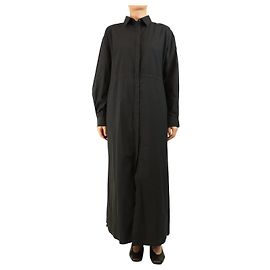 Autre Marque Maxi-Hemdenkleid schwarz - Größe UK 12