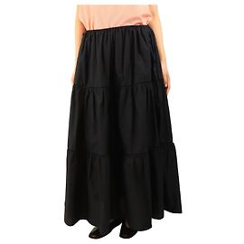 Autre Marque Falda maxi de volantes negra - talla L