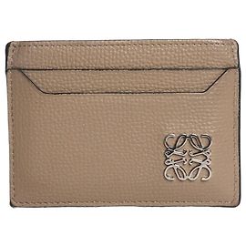 Loewe Anagram Kartenetui aus Leder Taupe