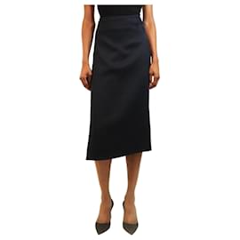 Navy Wickel-Midirock - Größe UK 8 - Céline