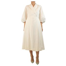 Autre Marque Weißes Baumwoll-Midikleid - Größe UK 16