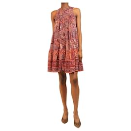 Rotes ärmelloses Mini-Kleid mit Print - Größe UK 2 - Ulla Johnson