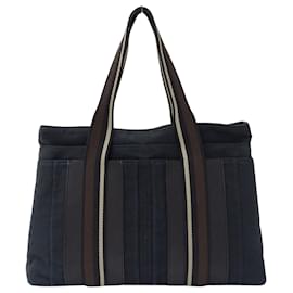 Hermes Handtasche aus schwarzem Canvas - Hermès