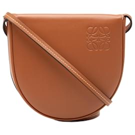 Pochette con tacco Mini Soft in pelle di vitello marrone LOEWE
