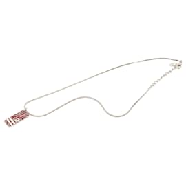 Collana con pendente Trotter Plate in ottone smaltato argento Dior