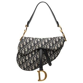 Borsa Saddle in tela Dior Blue Oblique