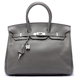 Hermès Gray Clemence Birkin Retourne 35