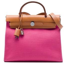 Hermès Pink Toile Herbag Zip 31