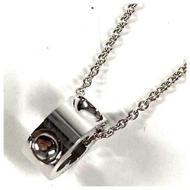 Louis Vuitton 18K White Gold Pendant Empreinte Necklace