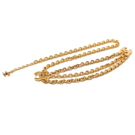 Cintura Chanel Gold CC placcata oro a tripla catena