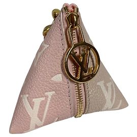 Llavero de cuero rosa Louis Vuitton