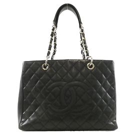 Borsa a tracolla Chanel 50995 in pelle di vitello granulata nera