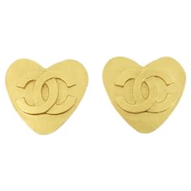 Pendientes de clip dorados Chanel
