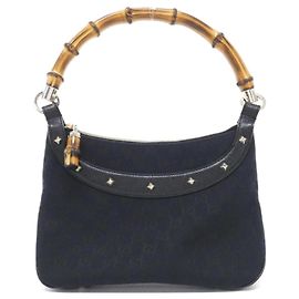 Borsa a tracolla Gucci 137378 in tela GG nera