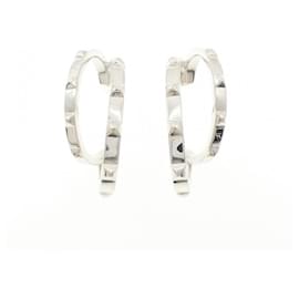 Hermes Hermès Clou de H Silver Hoop Earrings