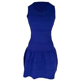 Vestido corto Madison en viscosa azul Maje