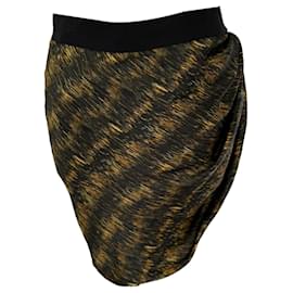 Minifalda drapeada Isabel Marant en poliéster negro