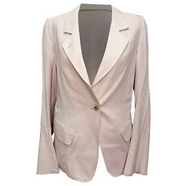 Blazer de botonadura sencilla Ann Demeulemeester en viscosa rosa