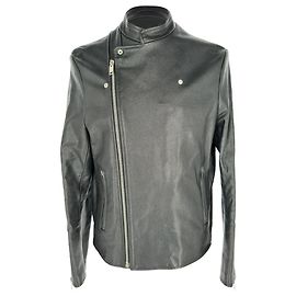 Giacca biker con zip Balenciaga in pelle buffalo nera