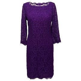 Vestido mini de encaje Zarita de Diane Von Furstenberg en Violet Rayon