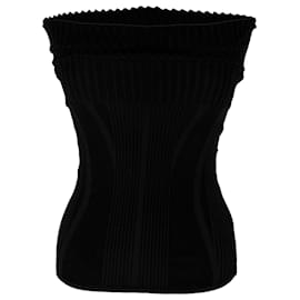 Top tube Jacquemus Le Papier 'La Maille Lucca' en poliéster negro