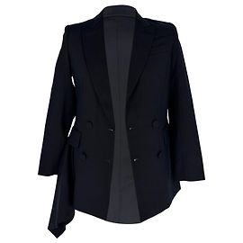 Blazer cruzado Alexander McQueen en lana azul marino