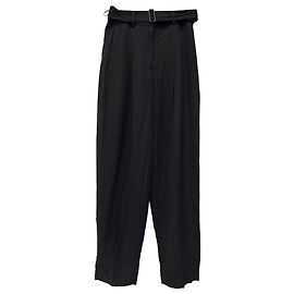 Pantalones de sastrería Joseph con cinturón en viscosa negra