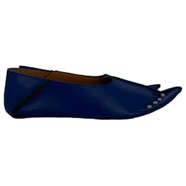 Ballerine Marni con borchie in pelle blu