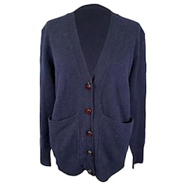 Cardigan Joseph em lã azul marinho
