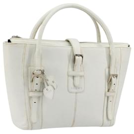 Borsa a mano Loewe Senda in pelle bianca