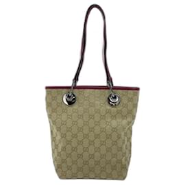Borsa Tote in Tela GG e Pelle Gucci