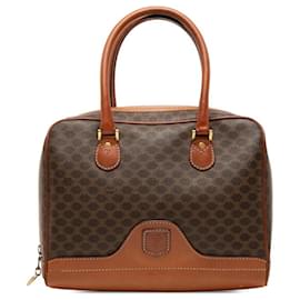 Céline Borsa Celine Macadam in pelle marrone